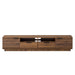 Giga TV stand entertainment center with deep drawers, cable management, and soft closing hinges, showcasing a modern wood finish.