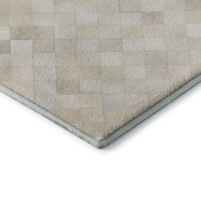 10' X 14' Diamond Washable Area Rug With UV Protection (644646) - Ivory / Gray
