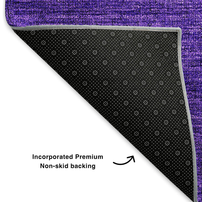 9' X 12' Ombre Washable Area Rug With UV Protection (650379) - Green / Purple