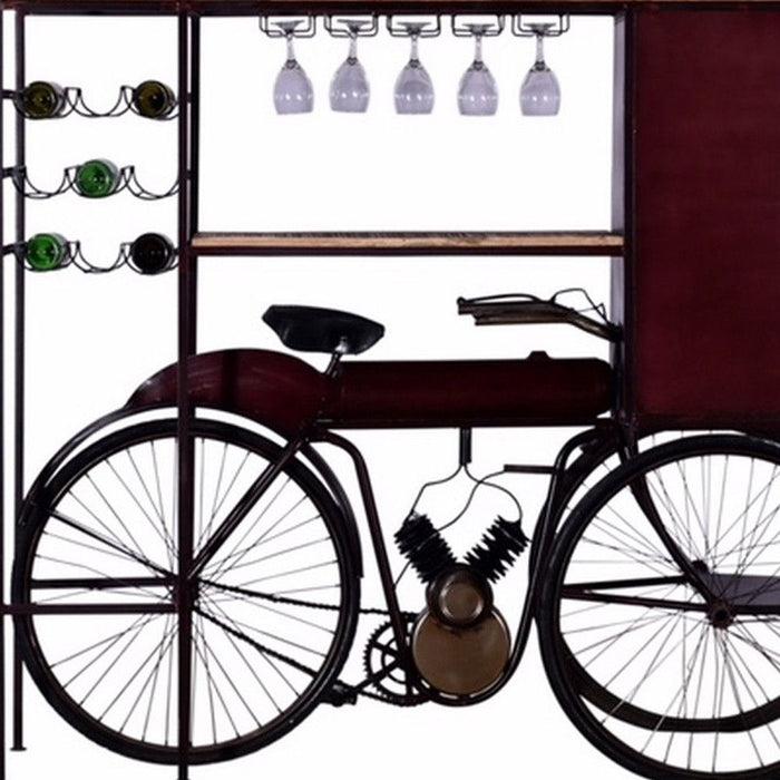 17" X 58.5" X 67.5" Tricycle Delivery Bar - Maroon