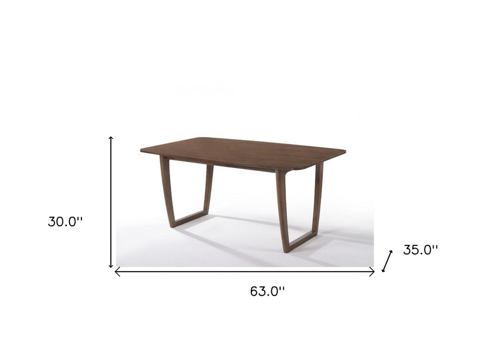 63" Rectangular Dining Table - Brown