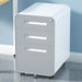 Giga 3-drawer mobile filing cabinet with 5 wheels, steel construction, waterproof, moisture-proof, for legal, letter, and A4 files.
