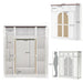 Giga 8-door wardrobe armoire with adjustable shelves and hanging rod, showcasing spacious interior and modern design.
