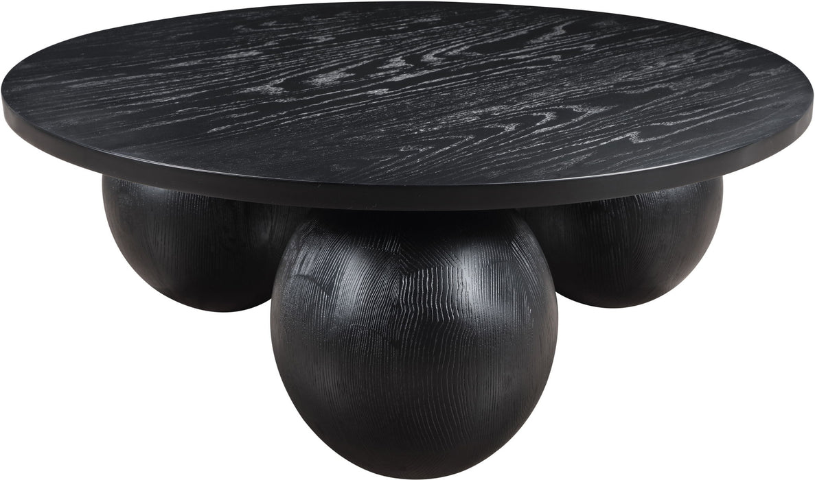 Fitch - Wood Oak Veneer Coffee Table - 3 Legs