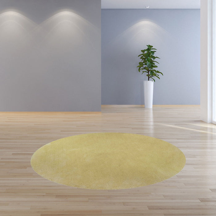 8' Round Indoor Shag Rug - Canary Yellow