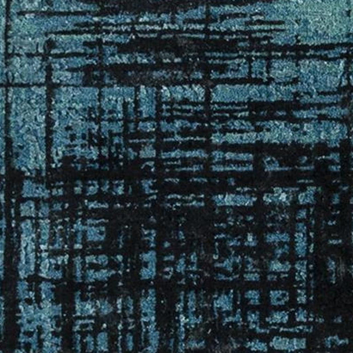 8' X 10' Abstract Hand Knotted Wool Material Area Rug - Blue