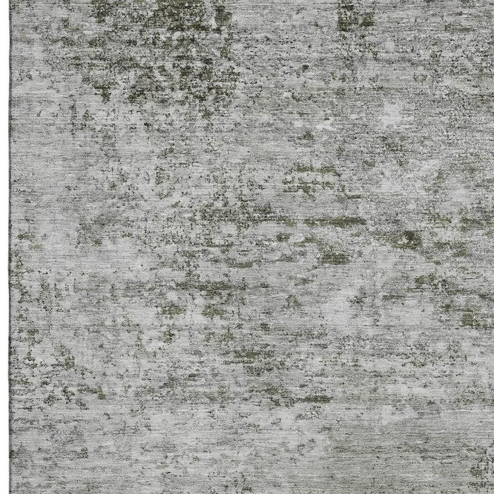 10' X 14' Abstract Washable Area Rug With UV Protection (699166) - Pewter / Ivory