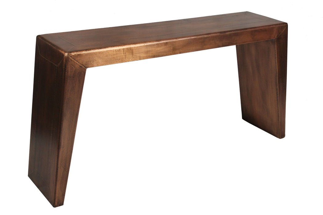 Aluminum Sled Console Table - Copper
