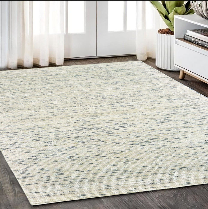 5' X 8' Hand Tufted Area Rug - Ivory And Stone