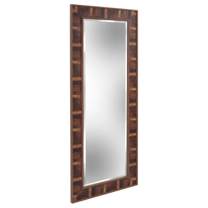 Framed Full Length Hanging Mirror - Brown
