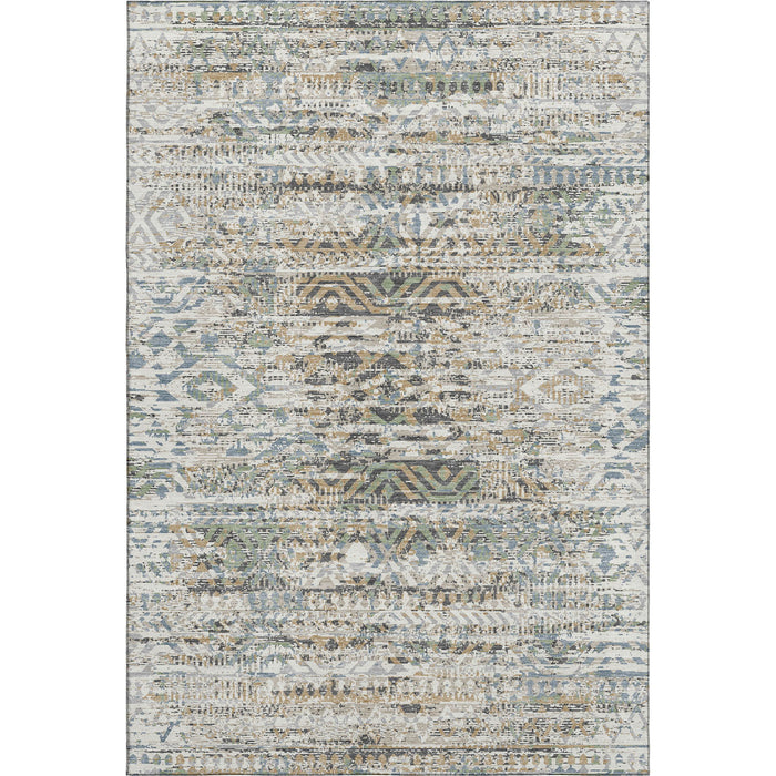 10' X 14' Moroccan Washable Area Rug With UV Protection (710520) - Ivory / Beige / Charcoal