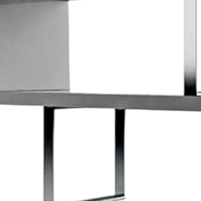 Three Tier Etagere Bookcase (555010) - Gray / Silver