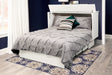 White Cottage Cottage Creden-ZzZ Queen Murphy Cabinet Bed by Arason Enterprises, Inc, shown open with storage and mattress visible.