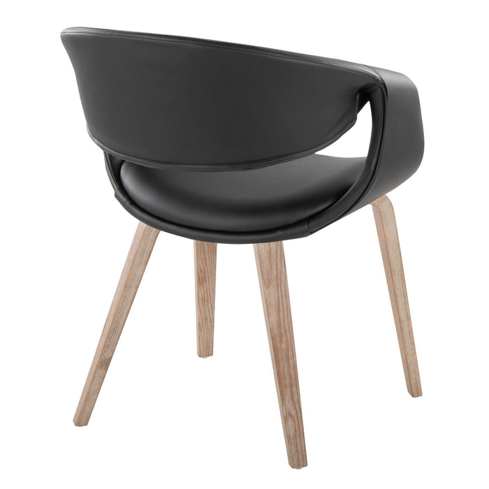 Curvo - Upholstered Chair (Set of 2) - Whitewashed Wood Legs