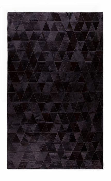 5' X 8' Cowhide Patchwork Area Rug (544497) - Black