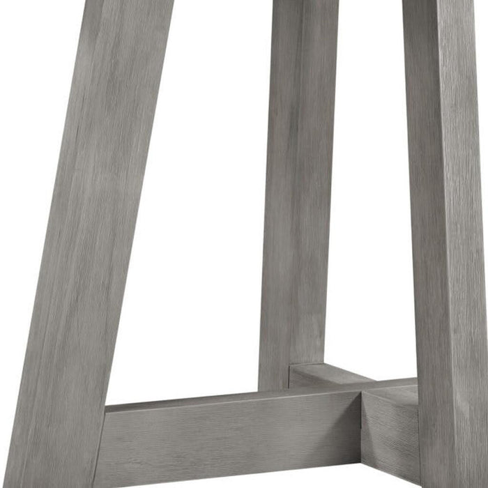 Concrete And Solid Wood Rectangular Bar Table - Gray