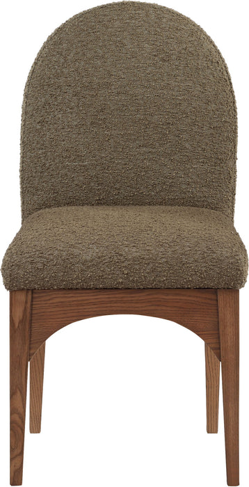 Waldorf - Boucle Dining Side Chair With Brown Legs