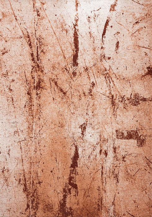 7' X 9' Abstract Washable Area Rug With UV Protection (609956) - Orange / Brown / White