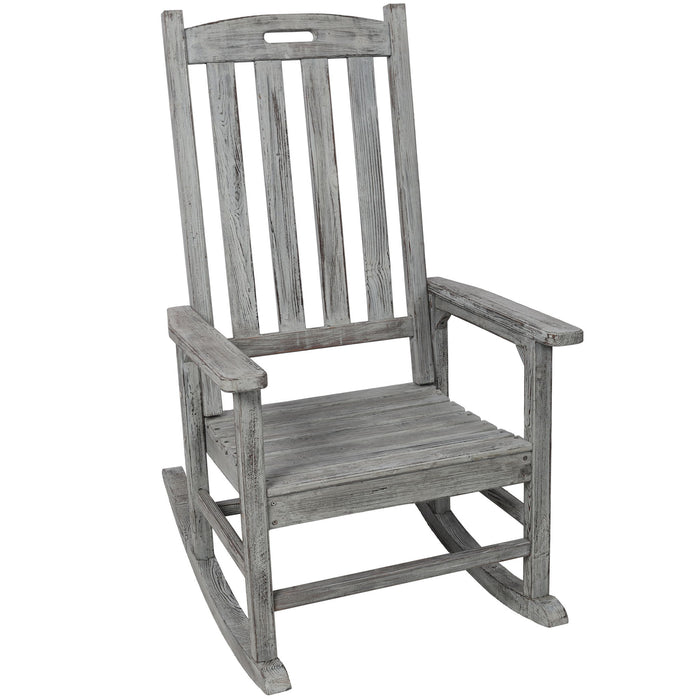 Giga oversized porch rocker chair with wide seat and tall backrest, ideal for outdoor relaxation and comfortable seating.