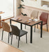 Set of modern Giga dining chairs with armless design, metal legs, ideal for living rooms and kitchens.