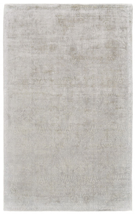 5' x 8' Abstract Hand Woven Area Rug - Ivory Gray And Tan