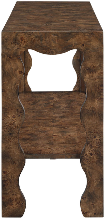 Vassa - Burl Veneer Console Table