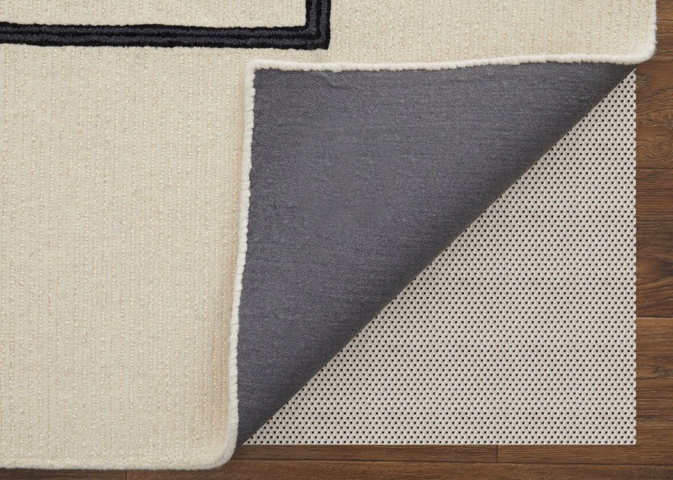 10' X 14' Wool Abstract Geometric Hand Tufted Area Rug (514376) - Gray / Ivory