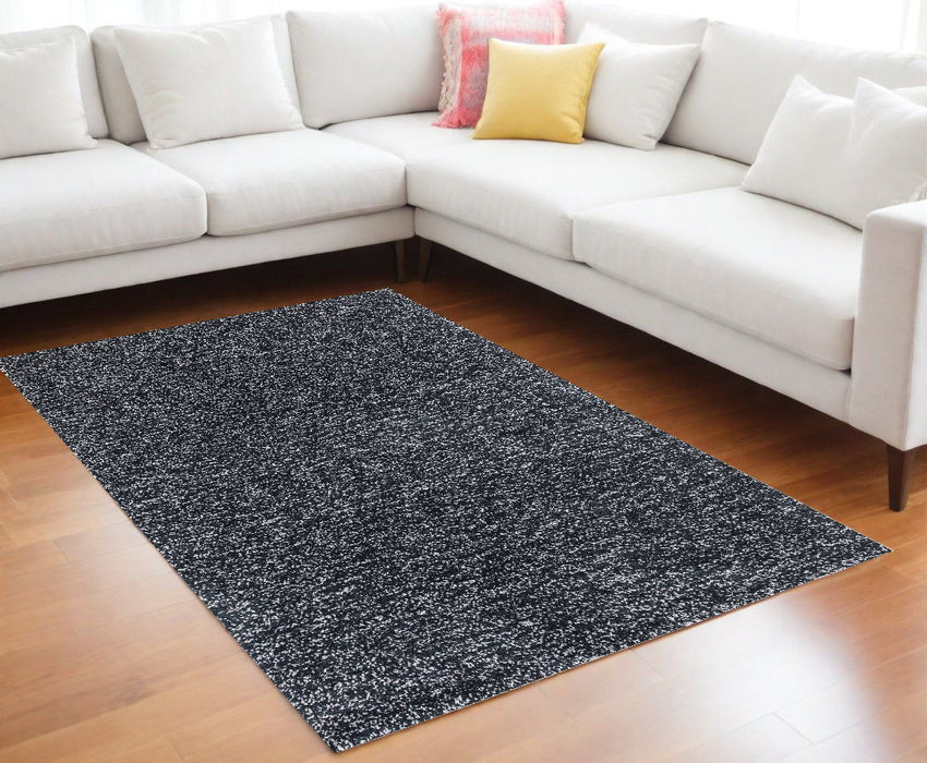9' x 13' Hand Woven Area Rug - Black