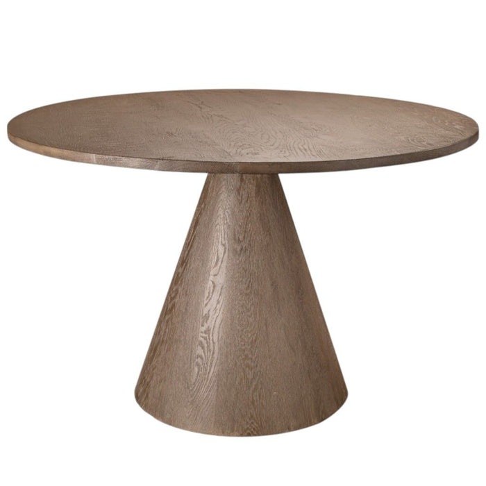 48" Solid Wood Round Top & Pedestal Base Dining Table - Natural