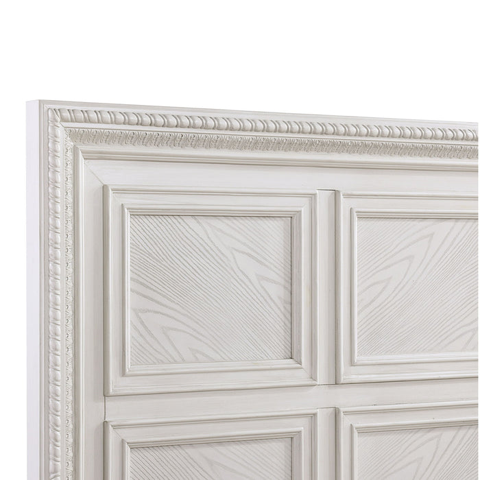 Geometric Design Headboard Panel Bed
