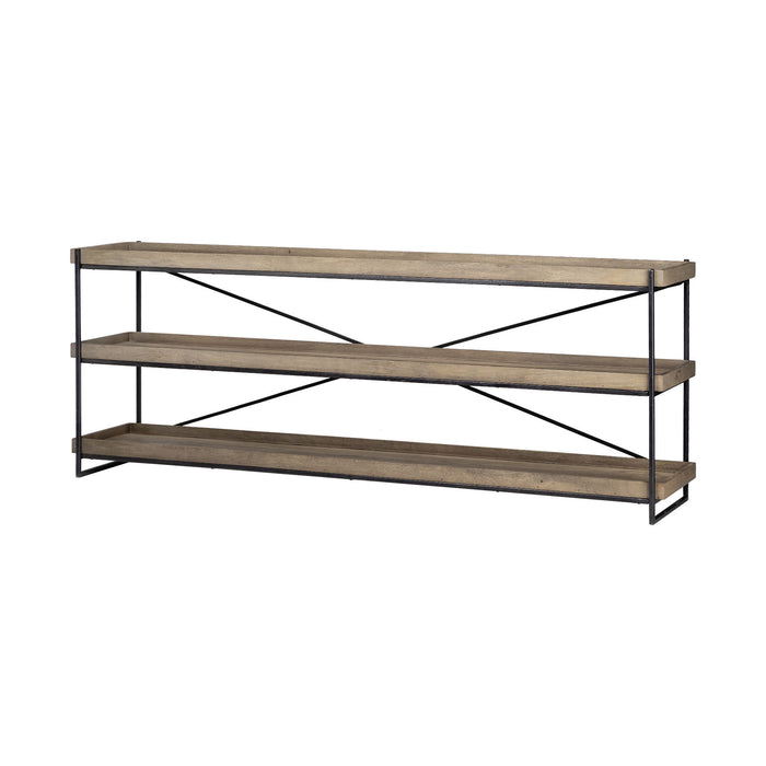 80" x 16" x 30" Solid Wood Console Table - Brown