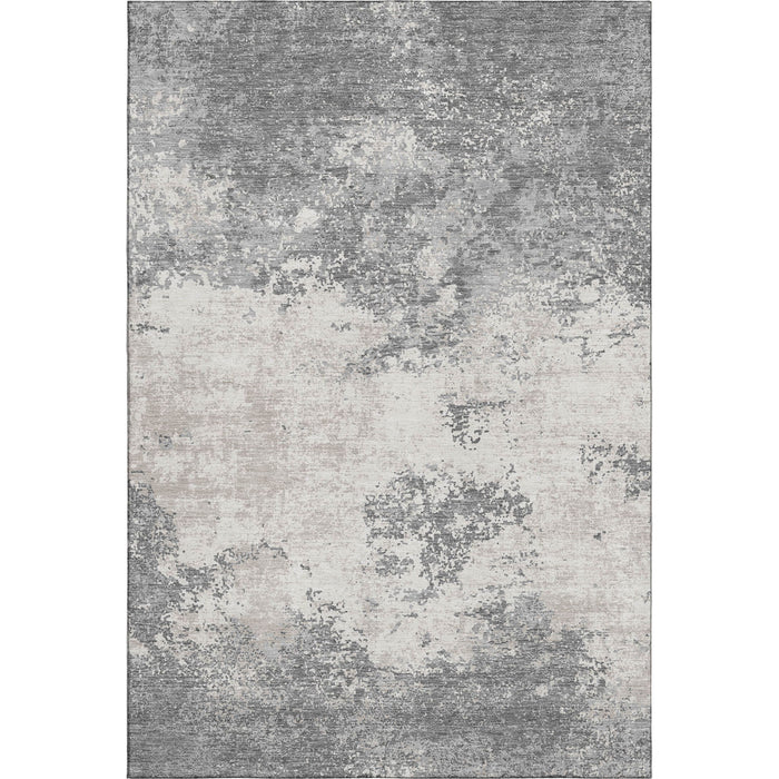 10' X 14' Abstract Washable Area Rug With UV Protection (680651) - Gray / Silver