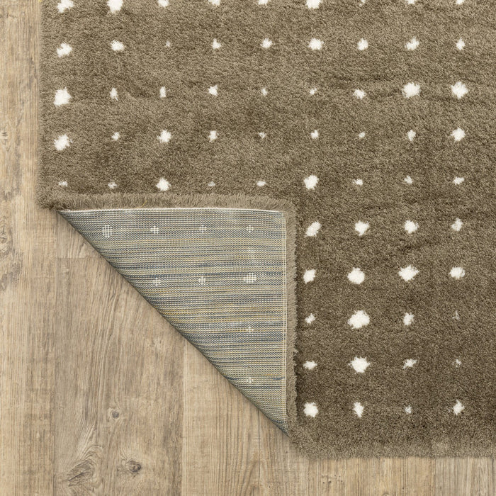 10' X 13' Geometric Area Rug - Brown And Ivory