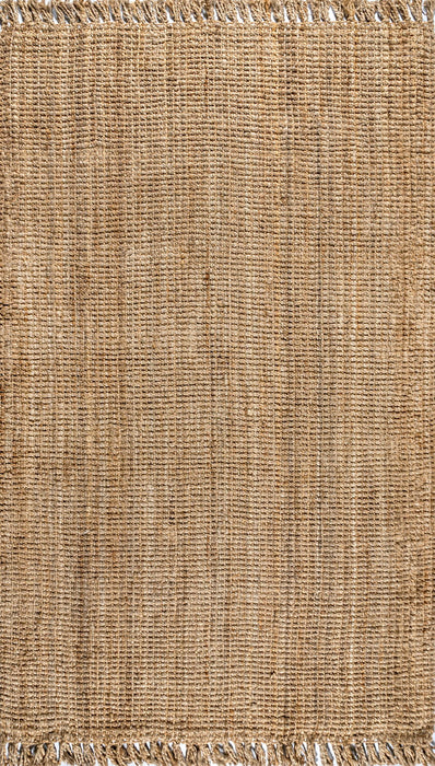12' X 18' Jute Handmade Area Rug With Fringe (684889) - Natural