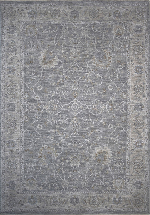 9' x 12' Southwestern Floral Stain Resistant Area Rug - Blue Gray