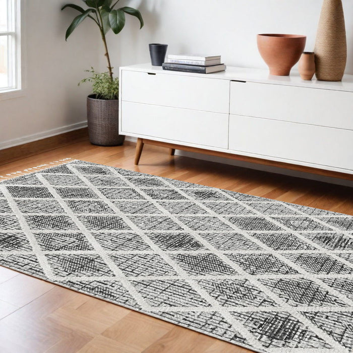 105" x 156" Polyester Rug - Charcoal