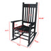 Giga Classic Wooden Porch Rocker Chair in Populus wood with a comfortable, traditional design perfect for outdoor relaxation.