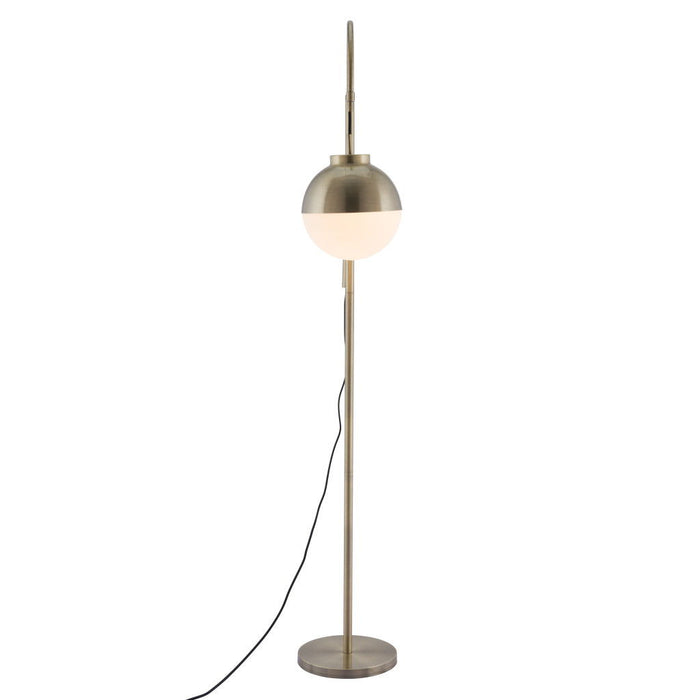 Crossed Floor Lamp - White And Brushed Bronze