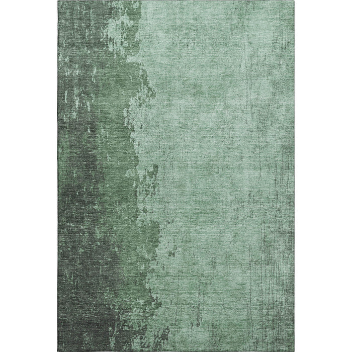 10' X 14' Abstract Washable Area Rug With UV Protection (707857) - Pale Aqua / Gray