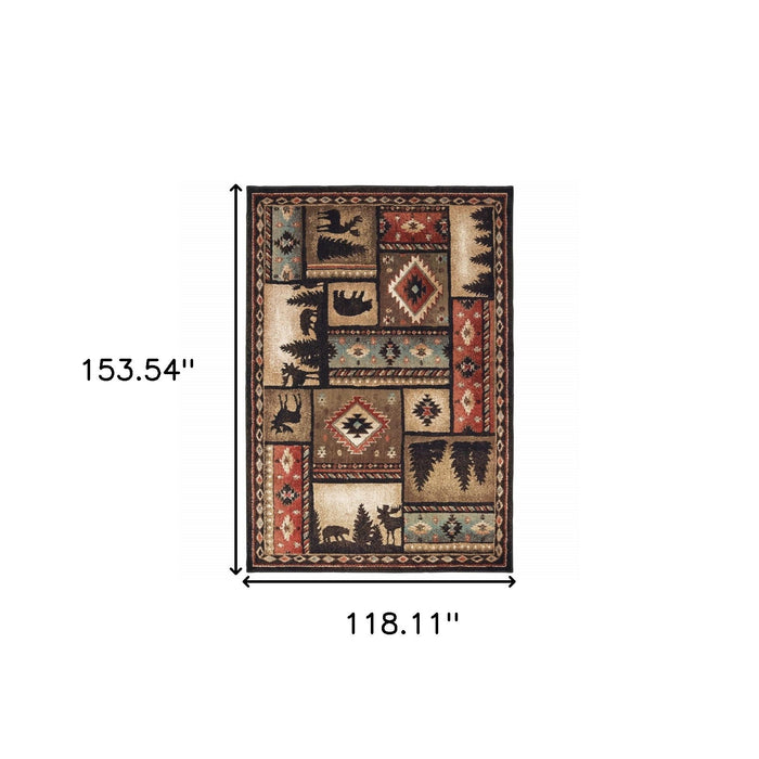 10' x 13' Nature Lodge Area Rug - Black And Brown