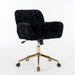 Giga swivel office chair with artificial rabbit hair upholstery, metal base, adjustable height, and 360-degree swivel functionality.