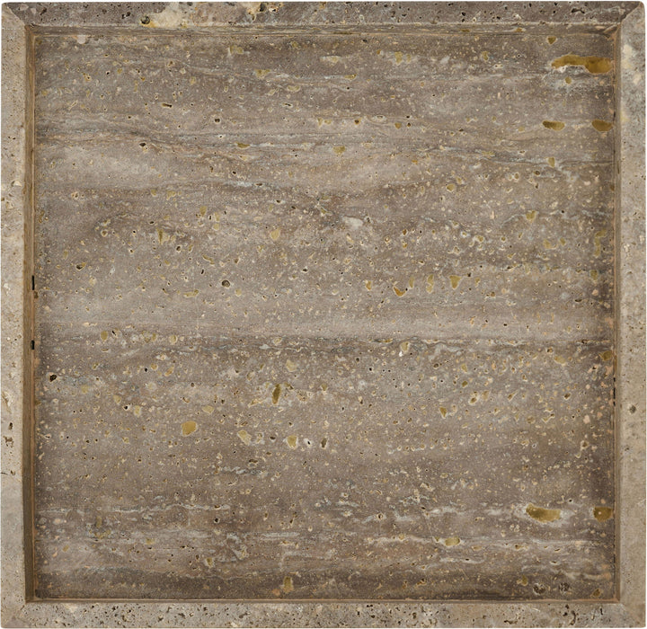 Michael Genuine Marble Tray by Meridian Furniture, showcasing a sleek marble surface with raised edges for elegant serving and decor.