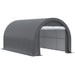 Giga Outsunny 10x16 ft portable carport with UV-resistant canopy, large zipper door, shelter for cars, boats, motorcycles, and outdoor tools.