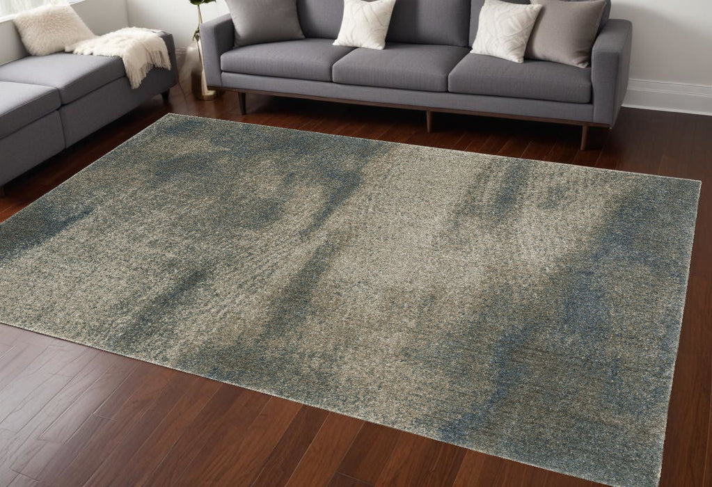 7.9' x 10.8' Abstract Power Loom Area Rug - Gray