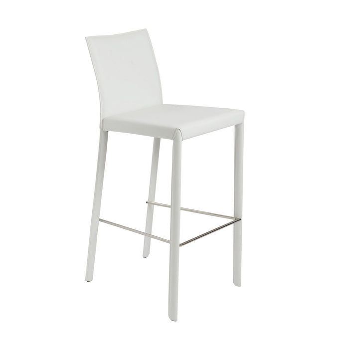 Steel Low Back Bar Height Bar Chairs (Set of 2) - White