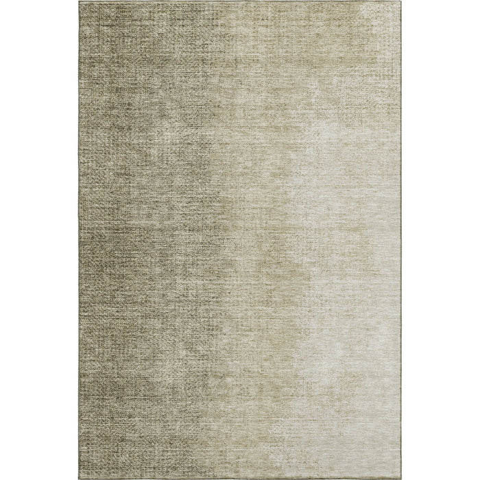 10' X 14' Ombre Washable Area Rug With UV Protection - Brown And Beige