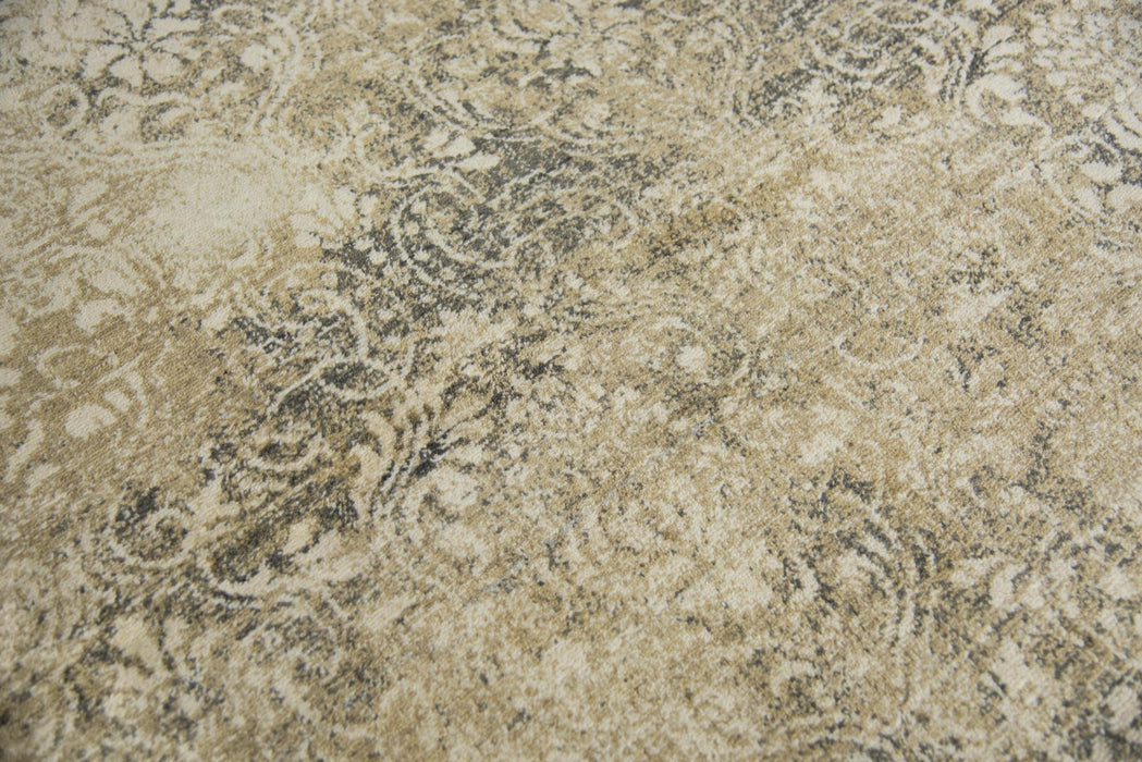 9' X 12' New Zealand Lambs Wool Damask Hand Carved Handmade Area Rug (747486) - Beige / Natural