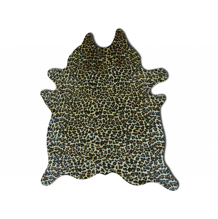 60" x 84" Cowhide Area Rug - Leopard