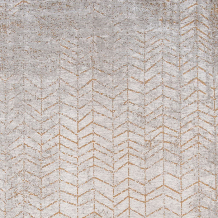 5' x 7' Chevron Non Skid Area Rug - Gray And Yellow