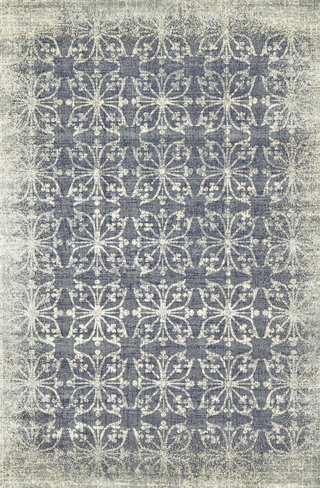 9' x 12' Geometric Power Loom Area Rug - Tan And Gray